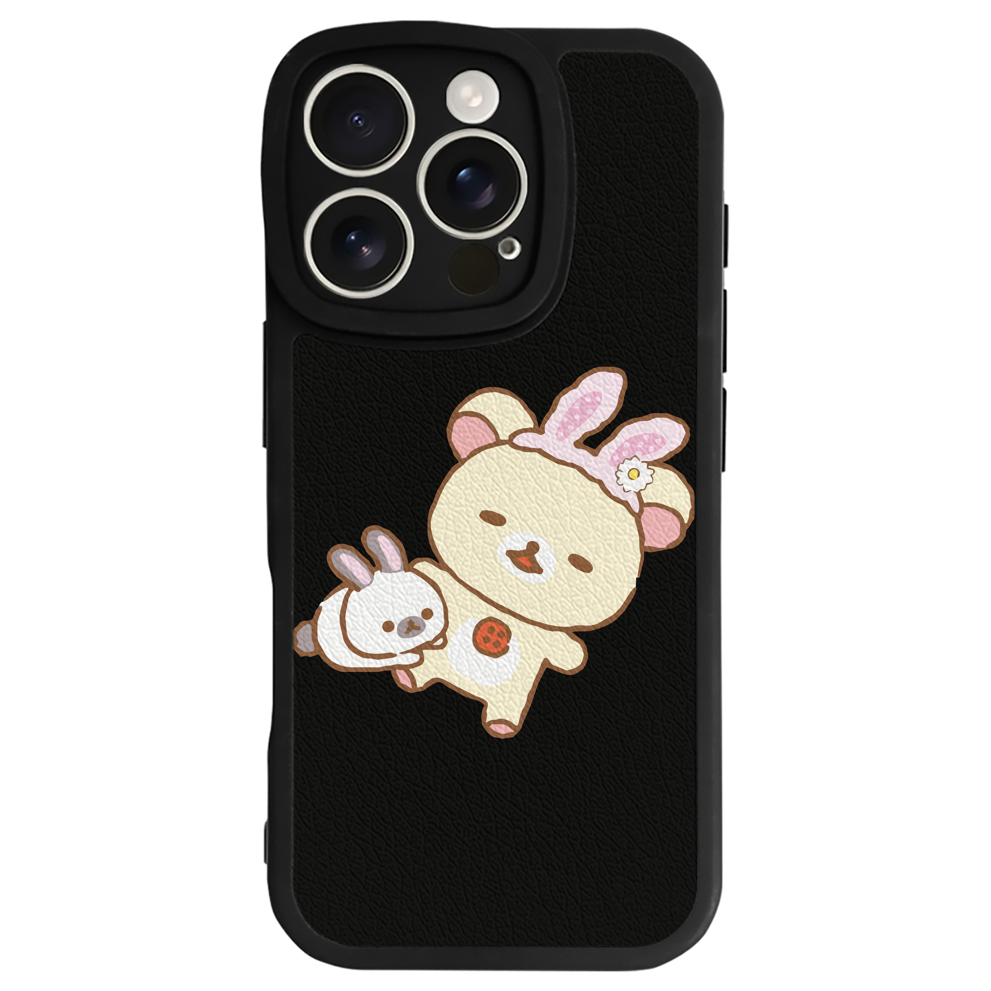 （画像用） リラックマ リラックマ キイロイトリ Rilakkuma Korilakkuma Kiiroitori 【iPhone 16シリーズ対応】シリコンスマホケース（レザー調） 材質：シリコン